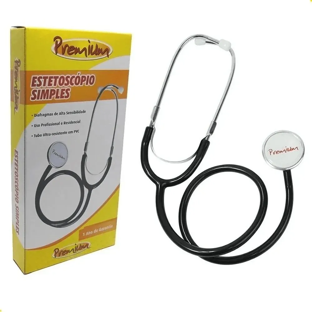 Premium Estetoscópio Simples Preto