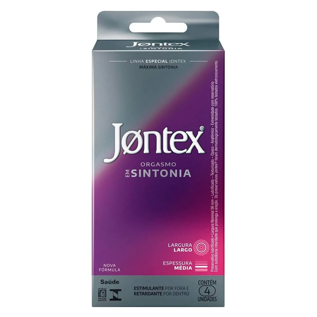 Preservativo Jontex Orgasmo Em Sintonia Com 4 Unidades