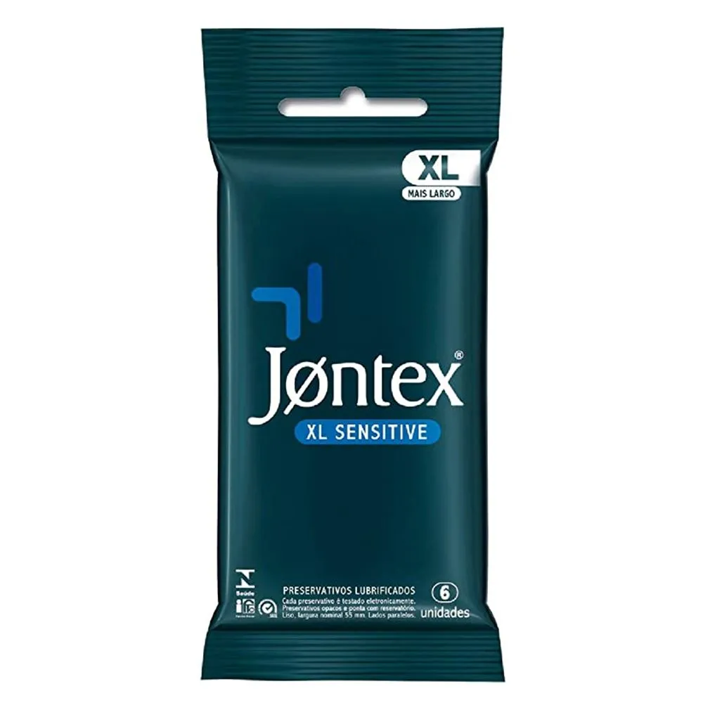 Preservativo Jontex Xl Sensitive Com 6 Unidades