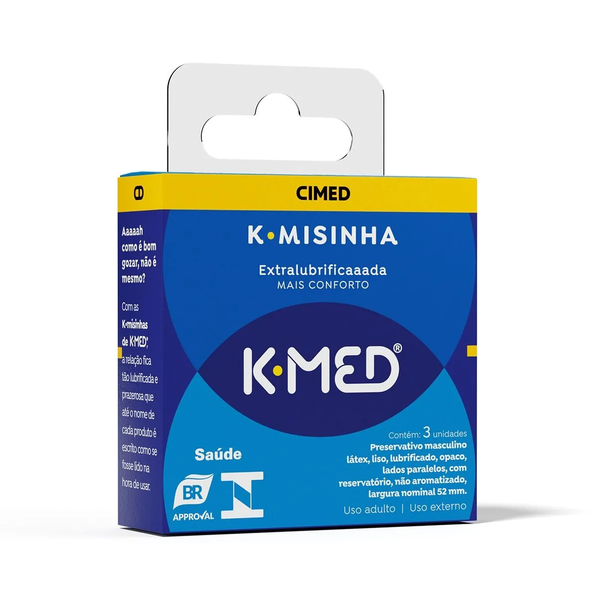 Preservativo K-Misinha Extralubrificada Com 3 Unidades K-Med