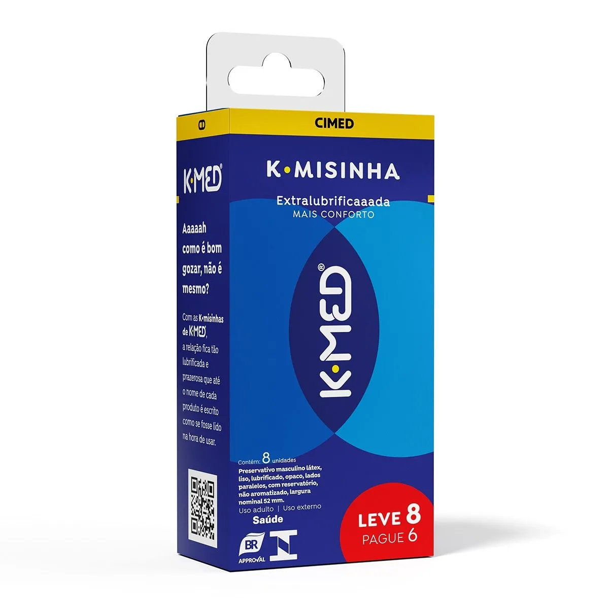 Preservativo K-Misinha Extralubrificada Com 8 Unidades K-Med