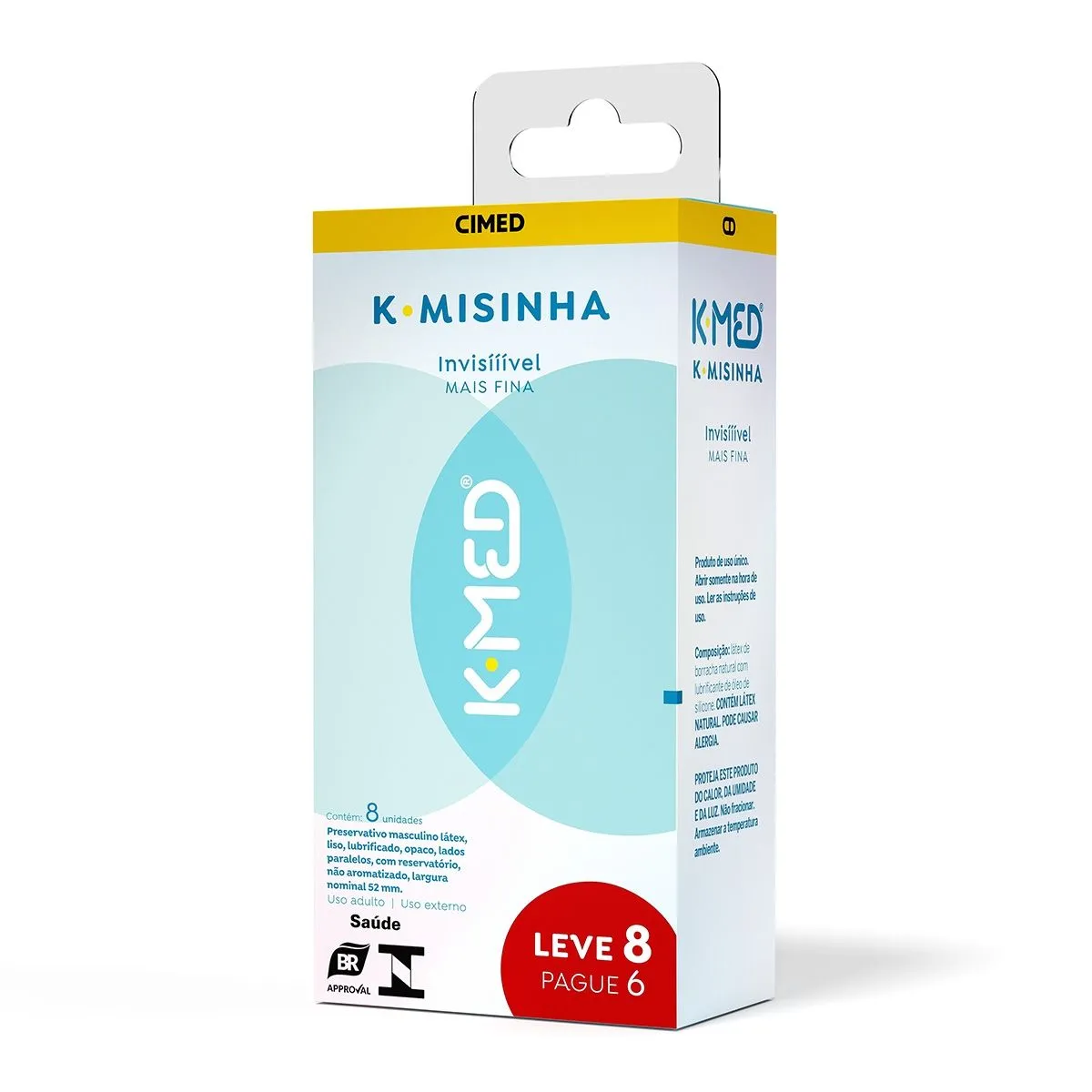 Preservativo K-Misinha Invisível Mais Fina Com 8 Unidades K-Med