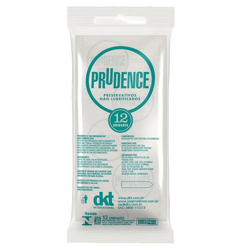 Preservativo Prudence Não Lubrificados Com 12 Unidades