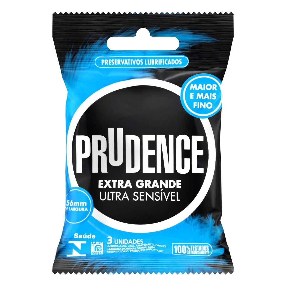Preservativo Ultra Sensível Extra Grande Com 3 Unidades Prudence