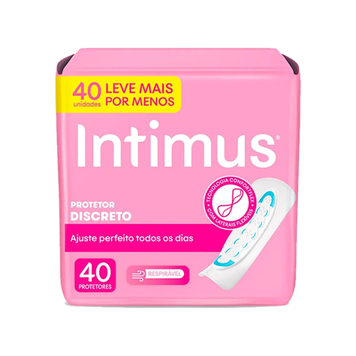 Protetor Diário Intimus Day Ultra Flexível Leve 40 E Pague 30 Unidades