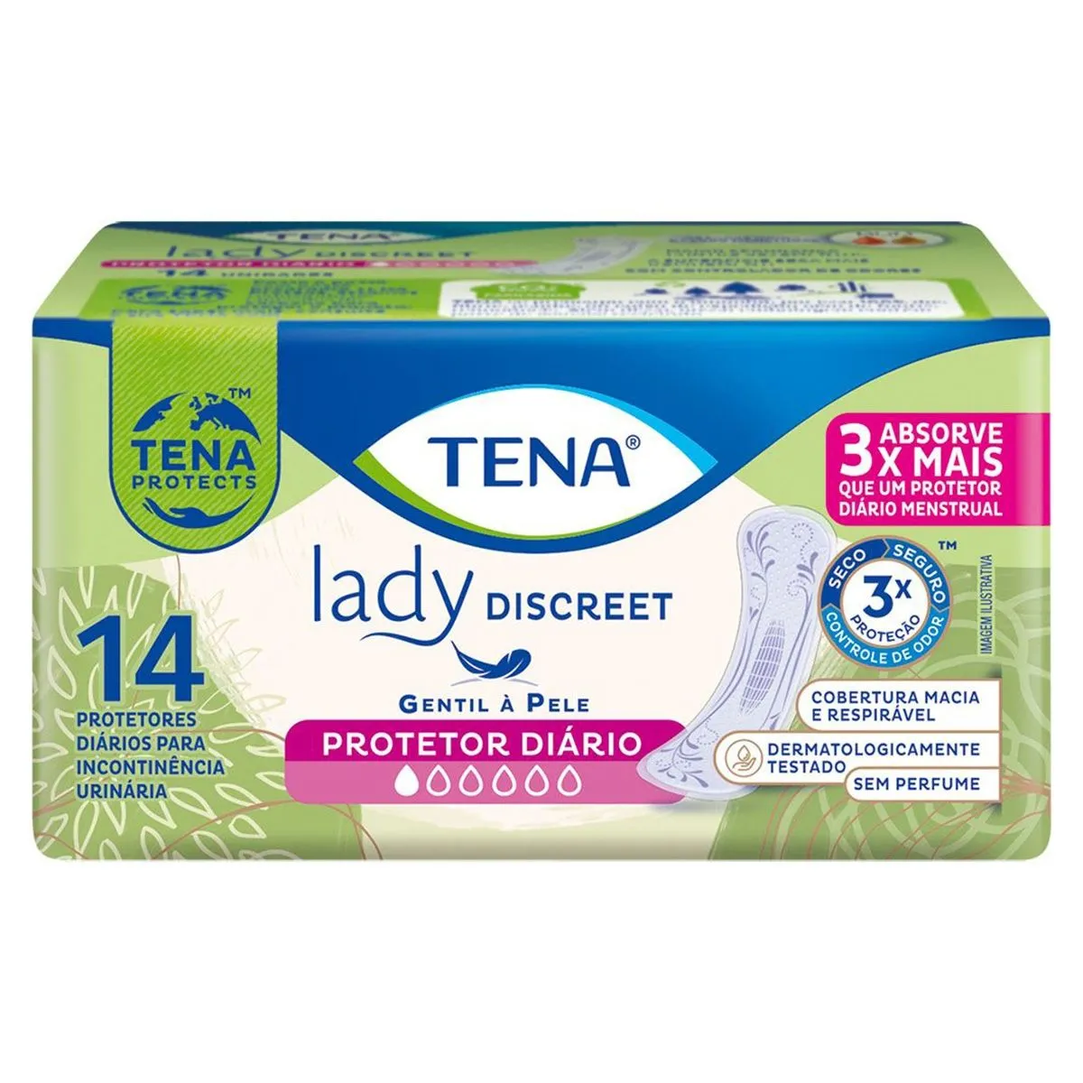 Protetor Diário Tena Lady Discreet Liner 14 Unidades