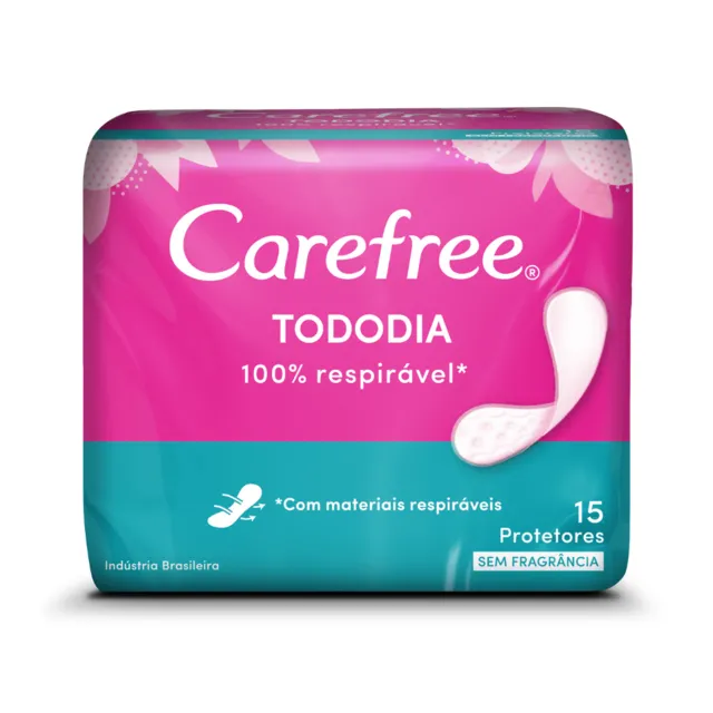 Carefree Protetor Diário Todo Dia Sem Perfume 15 Unidades