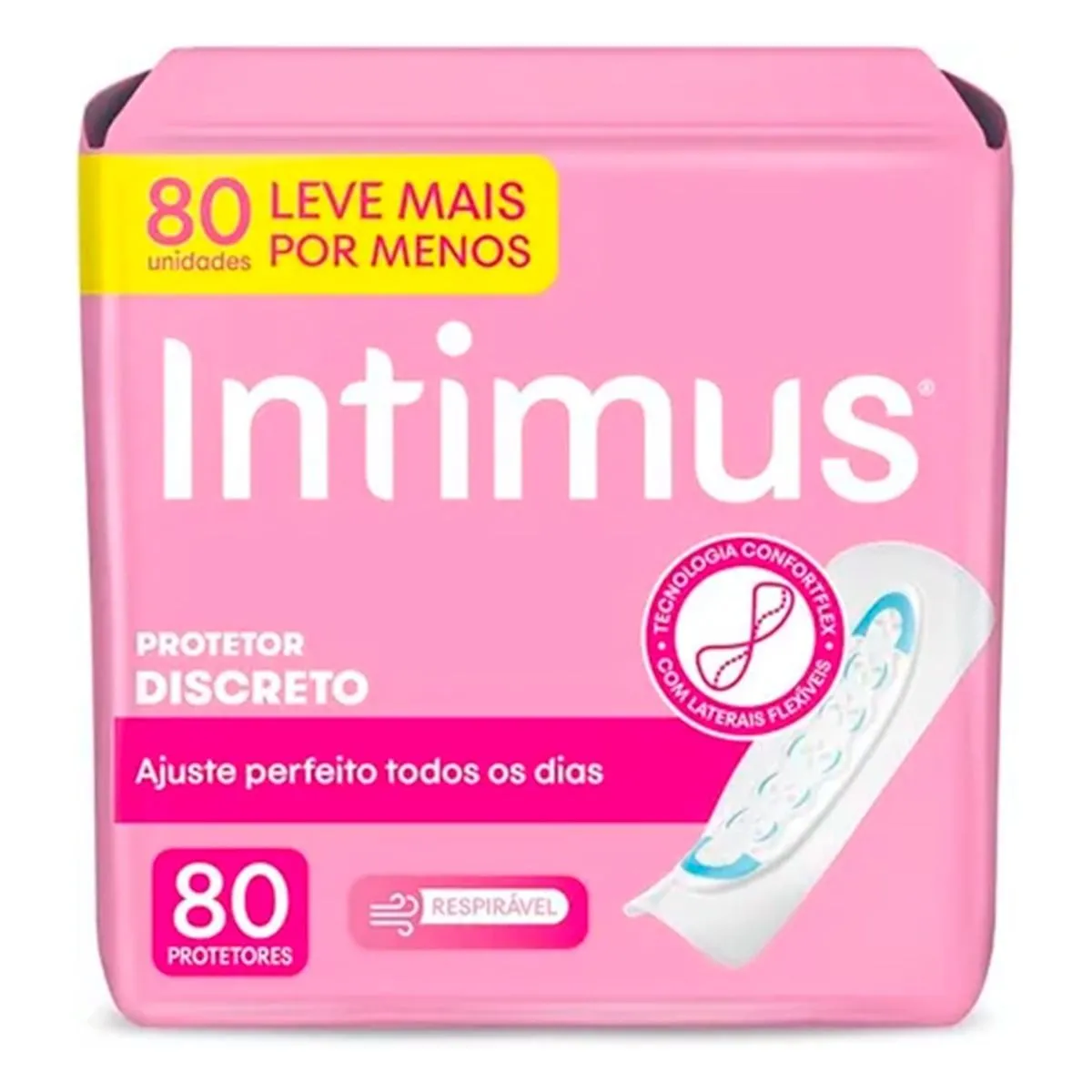 Protetor Intimo Diário Intimus Day Ultra Flexível Leve 80 E Pague 60 Unidades