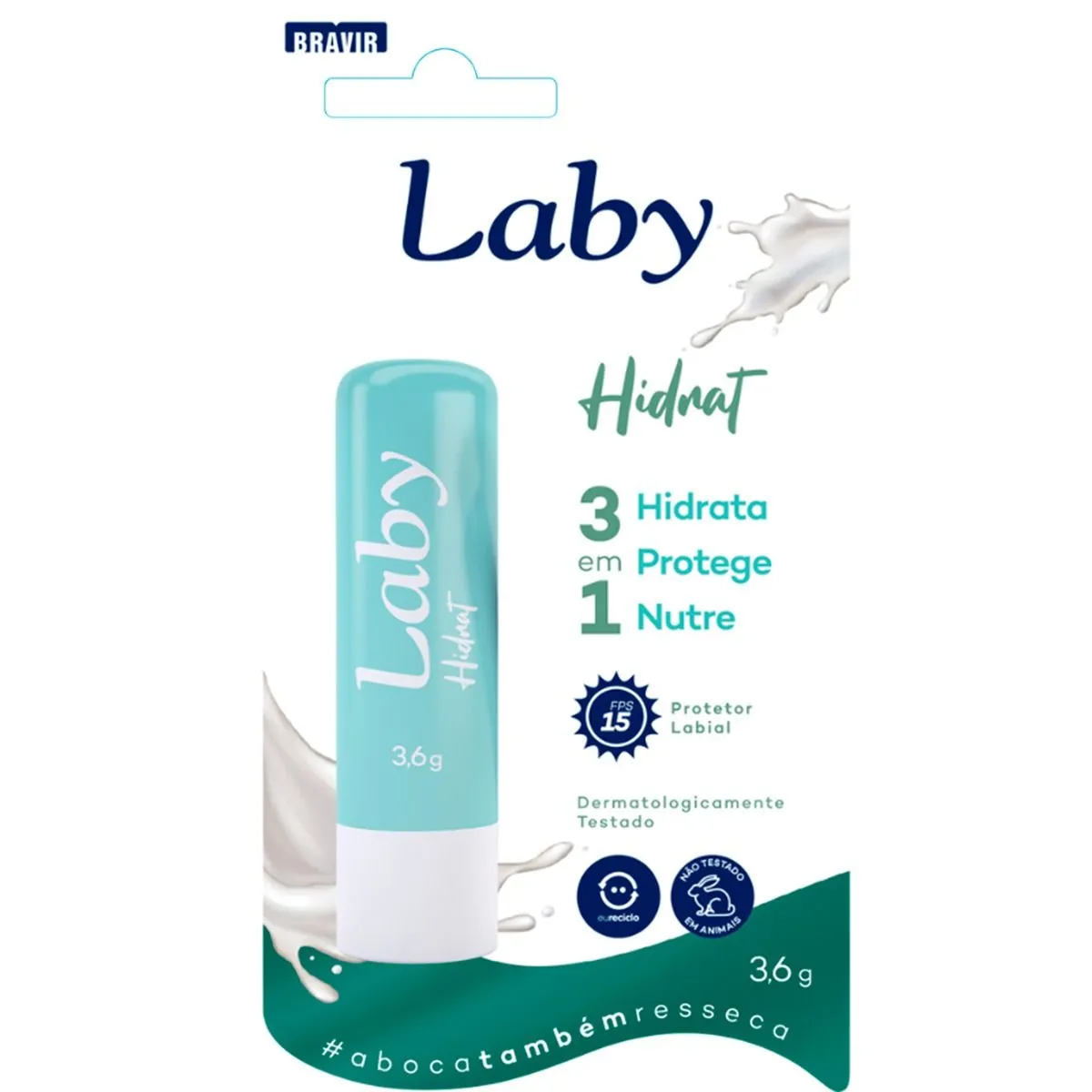 Protetor Labial Hidratante Lip Care Hidrat Fps 15 3,6g Laby