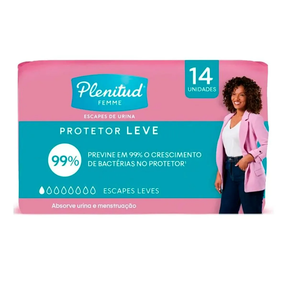 Protetor para Incontinência Urinária Leve Plenitud Femme Feminino Com 14 unidades