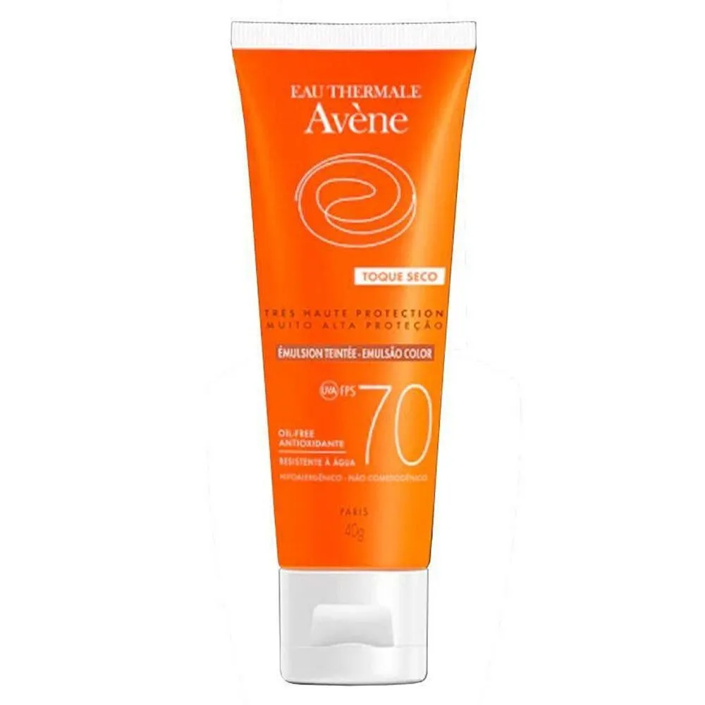 Protetor Solar Avène Toque Seco Fps70 Com Cor