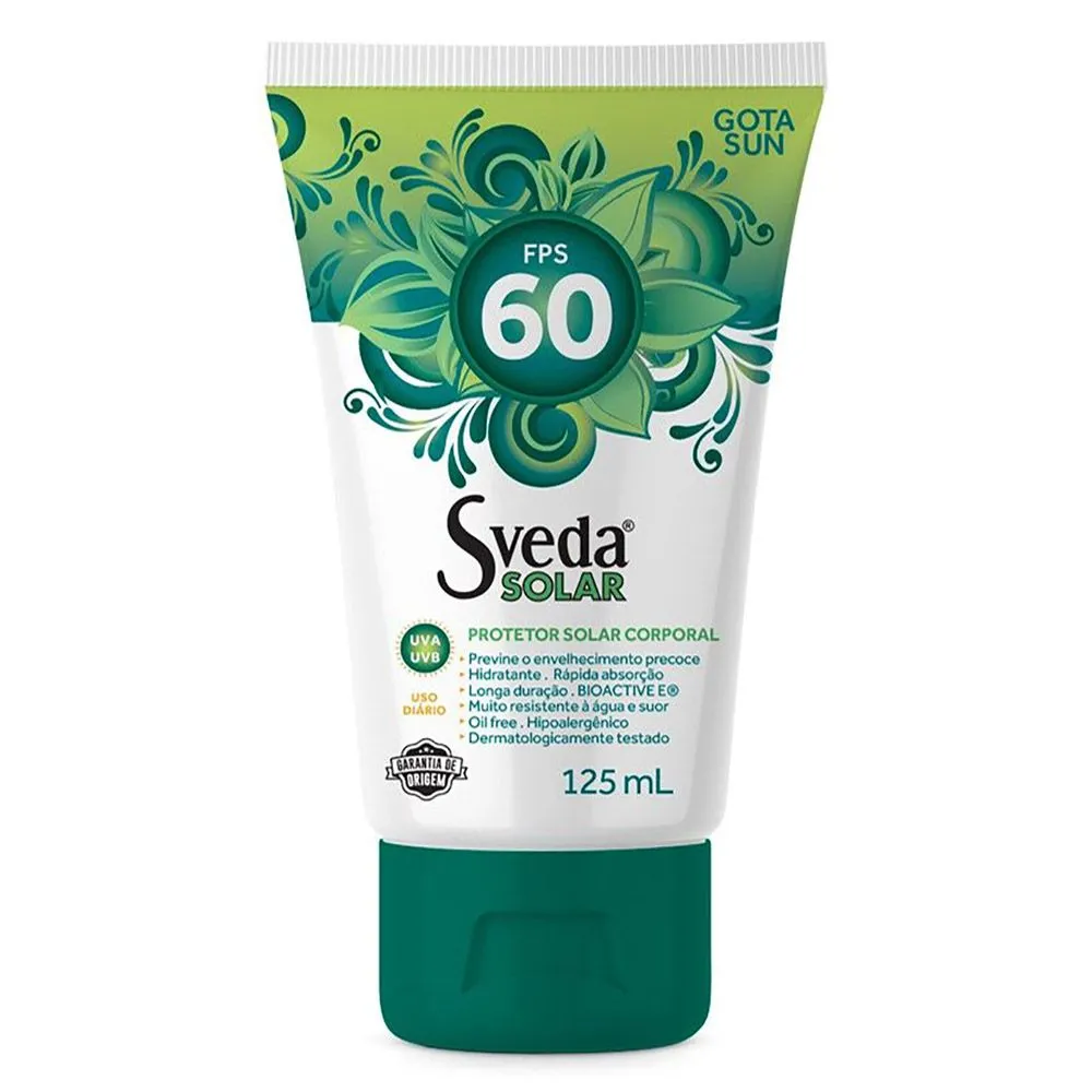 Protetor Solar Corporal Fps60 125ml Sveda Solar