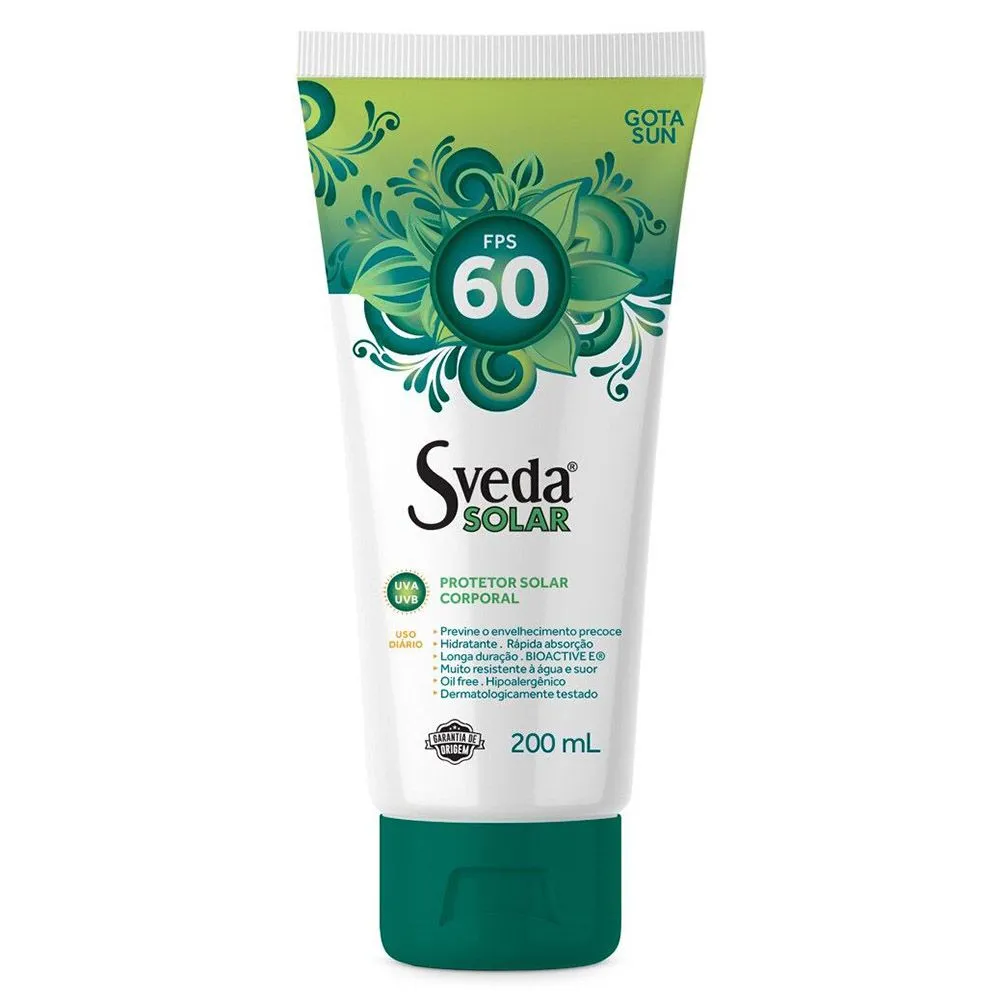 Protetor Solar Corporal Fps60 200ml Sveda Solar