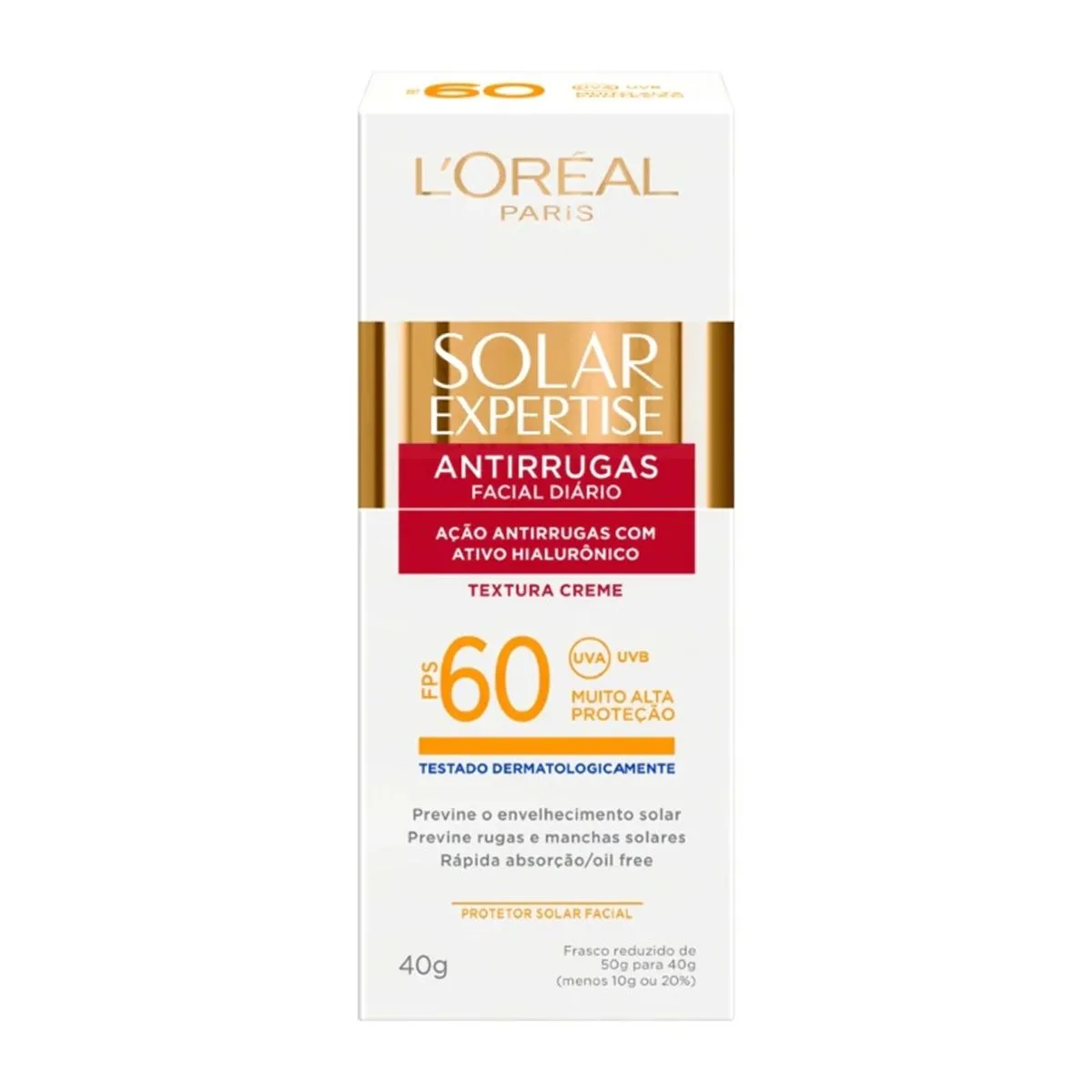Protetor Solar Expertise Antirrugas FPS 60 40g L`Oréal Paris