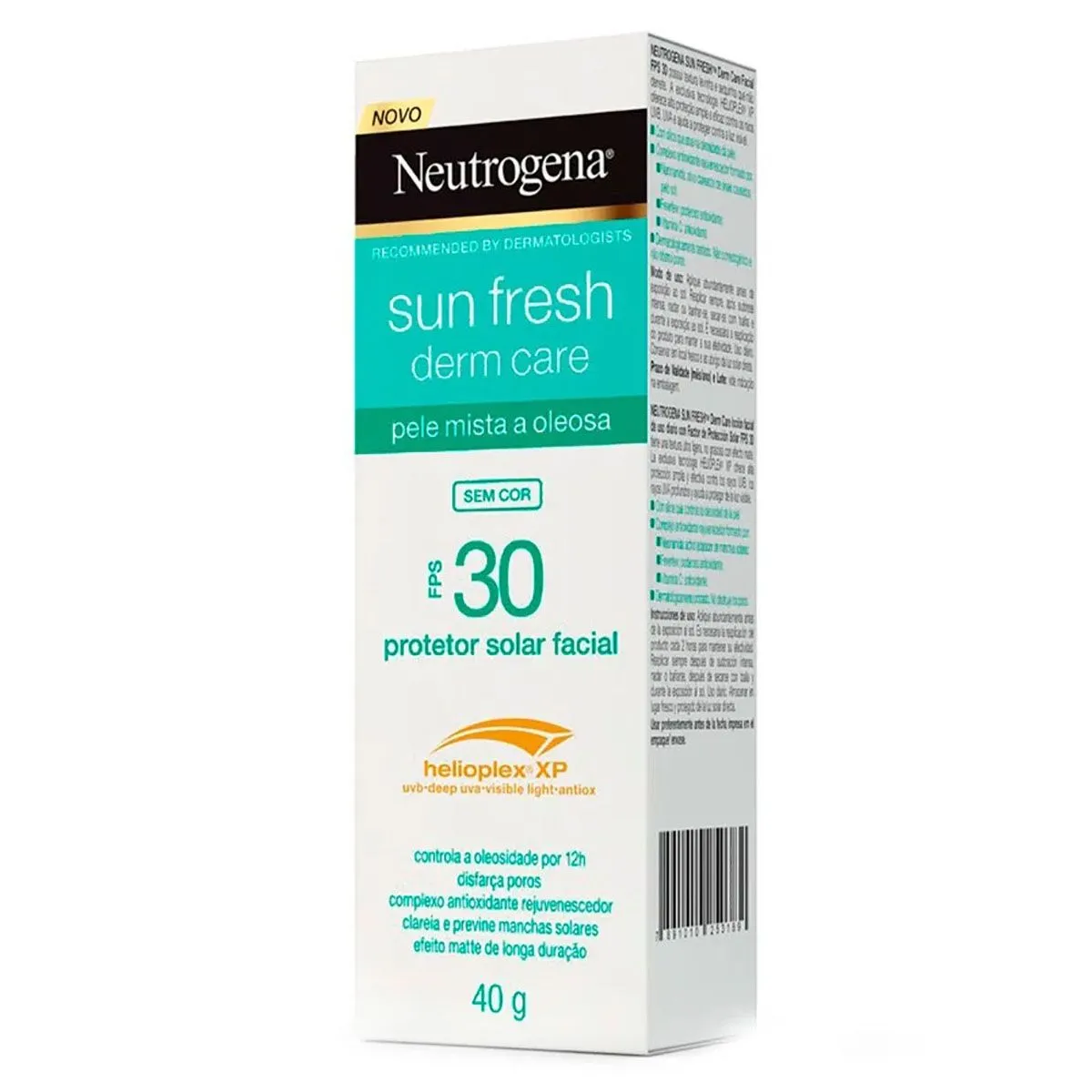 Protetor Solar Facial Neutrogena Sun Fresh Derm Care Fps 30 Sem Cor 40G