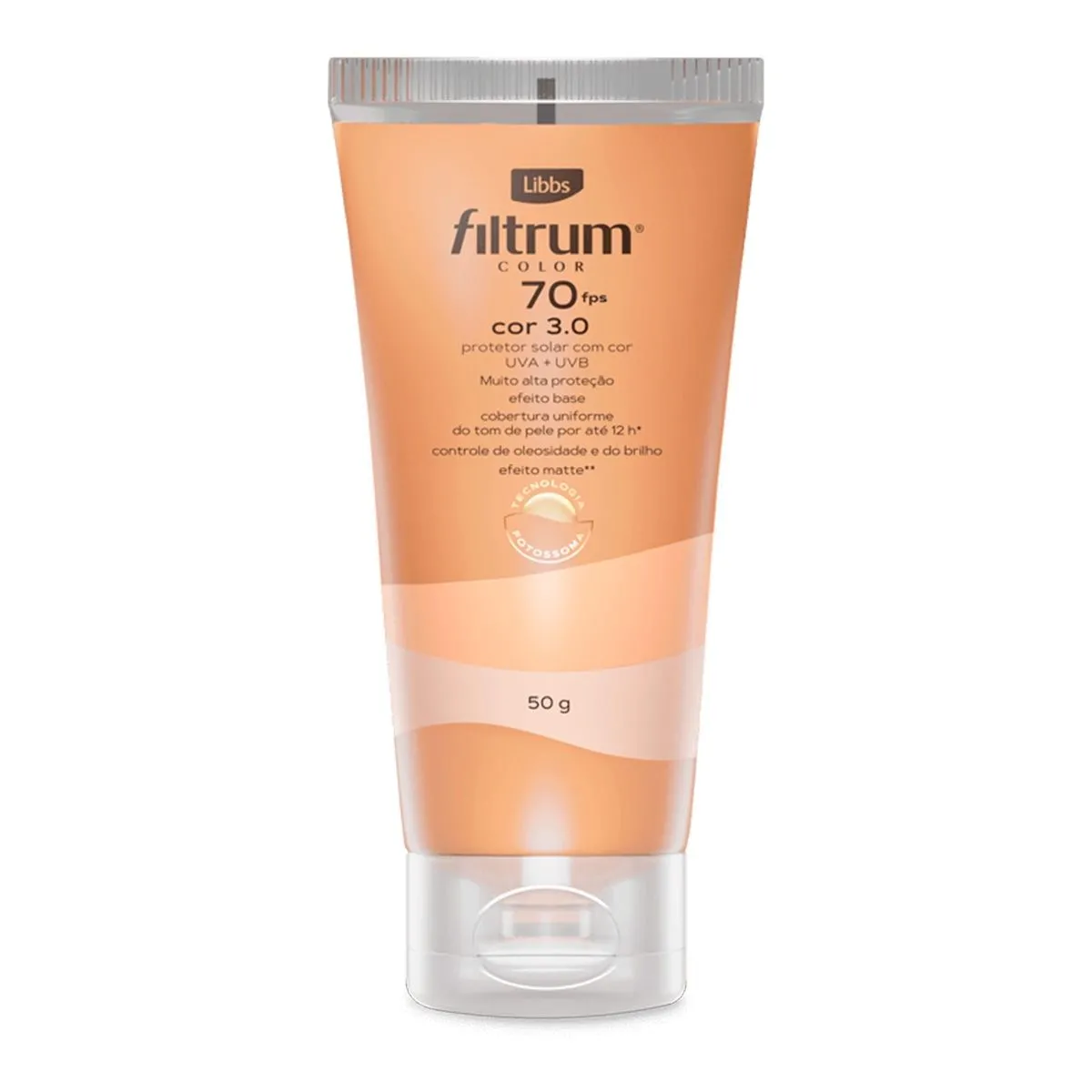 Protetor Solar Filtrum Color FPS 70 Cor 3.0 Com 50g Libbs