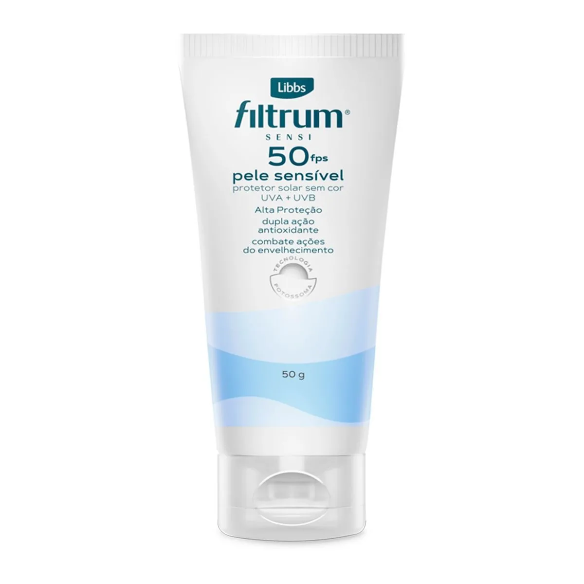 Protetor Solar Filtrum Sensi Sem Cor FPS 50 Com 50g Libbs