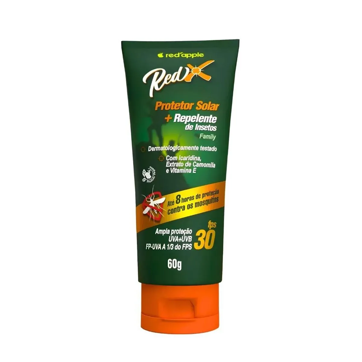 Protetor Solar Fps 30 E Repelente De Insetos Family Red X Com 60g Red Apple