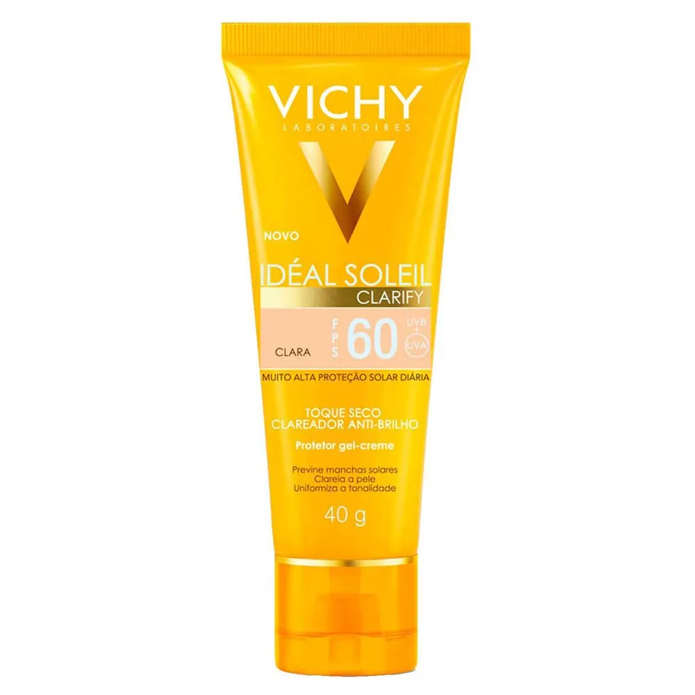 Protetor Solar Ideal Soleil Clarify Fps60 Cor Clara 40g Vichy