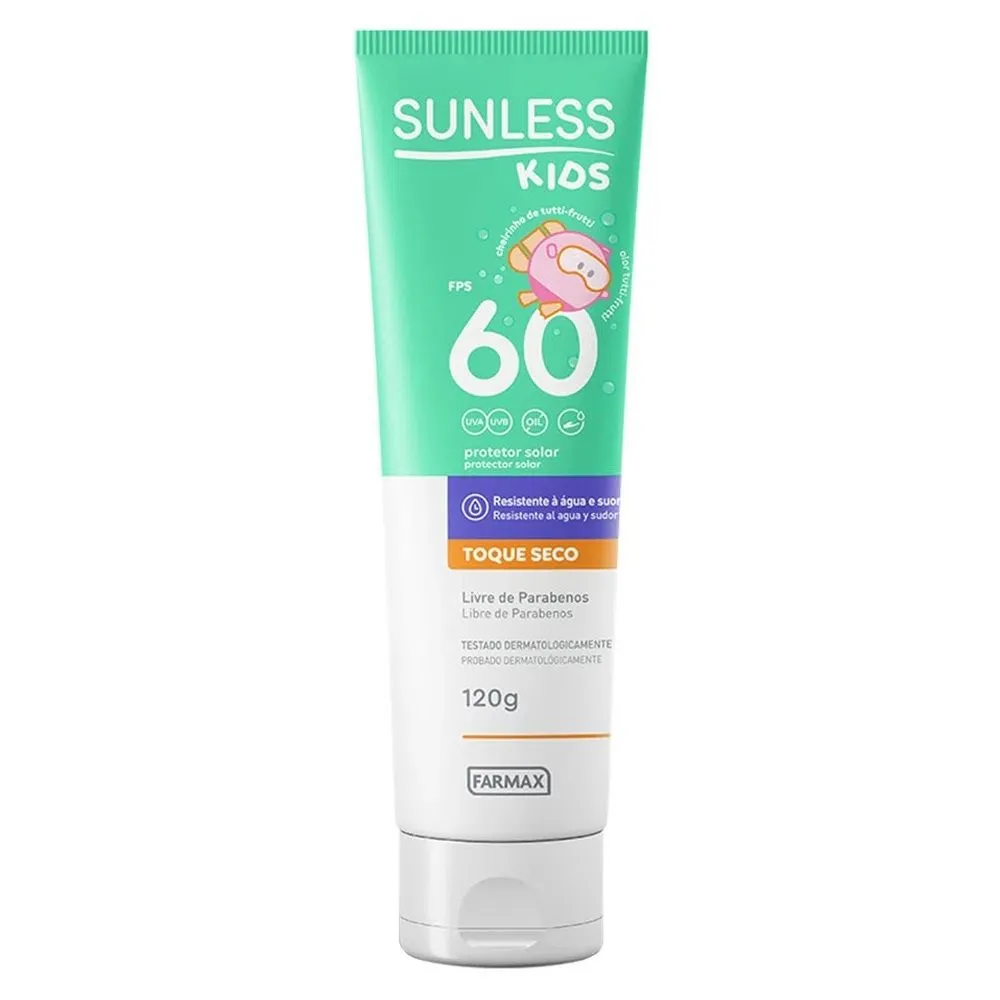 Protetor Solar Infantil Kids FPS60 120g Sunless