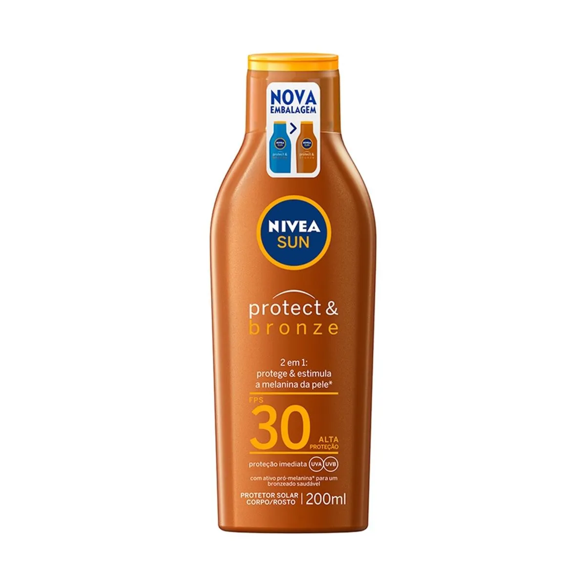 Protetor Solar Nivea Sun Protect e Bronze Fps30 - 200ml