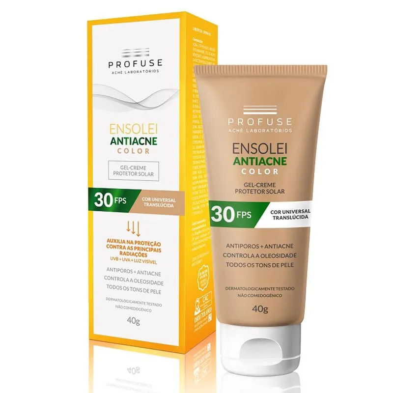 Protetor Solar Profuse Ensolei Antiacne Color Fps30 40g
