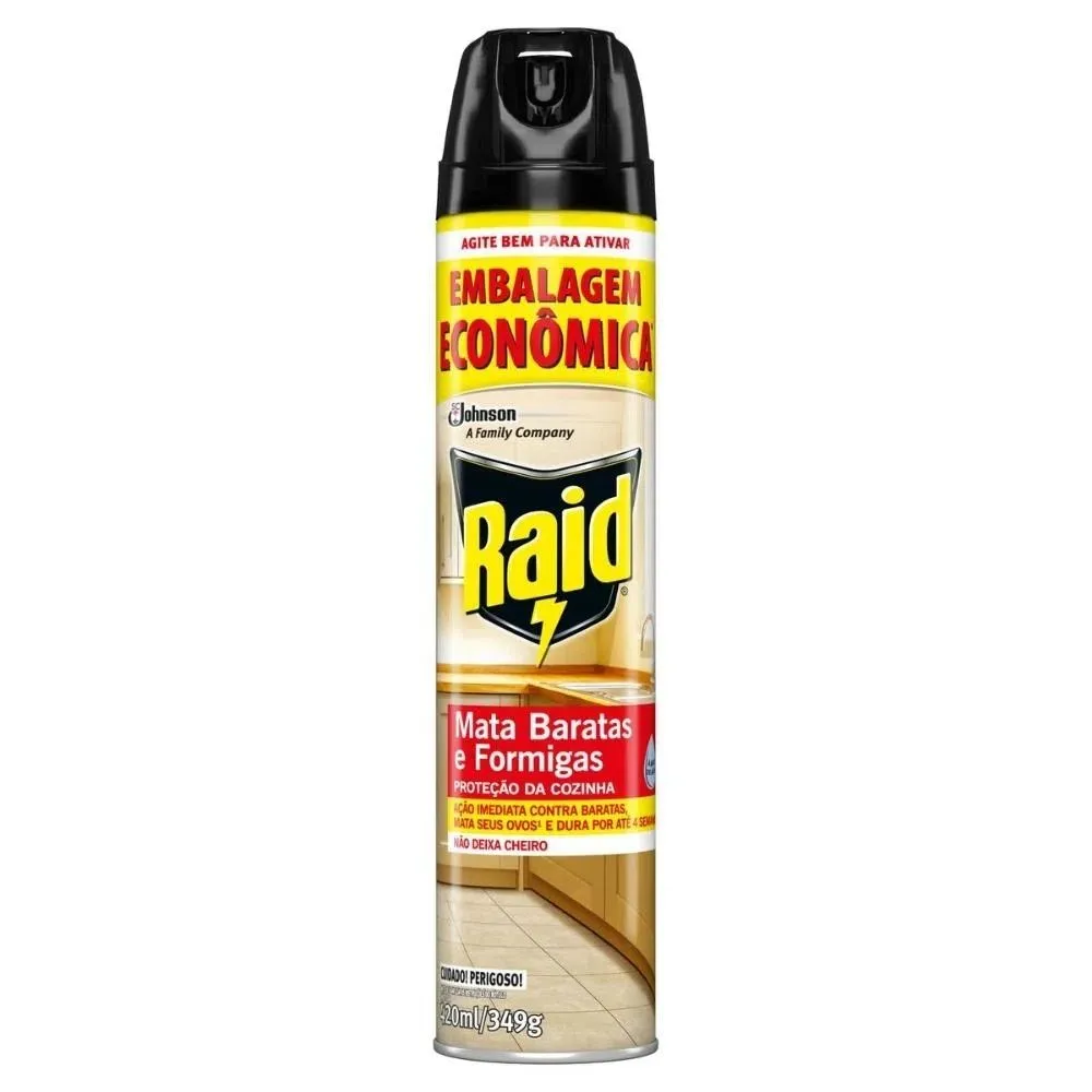 Raid Mata Baratas e Formigas Tripla Ação 420 Ml