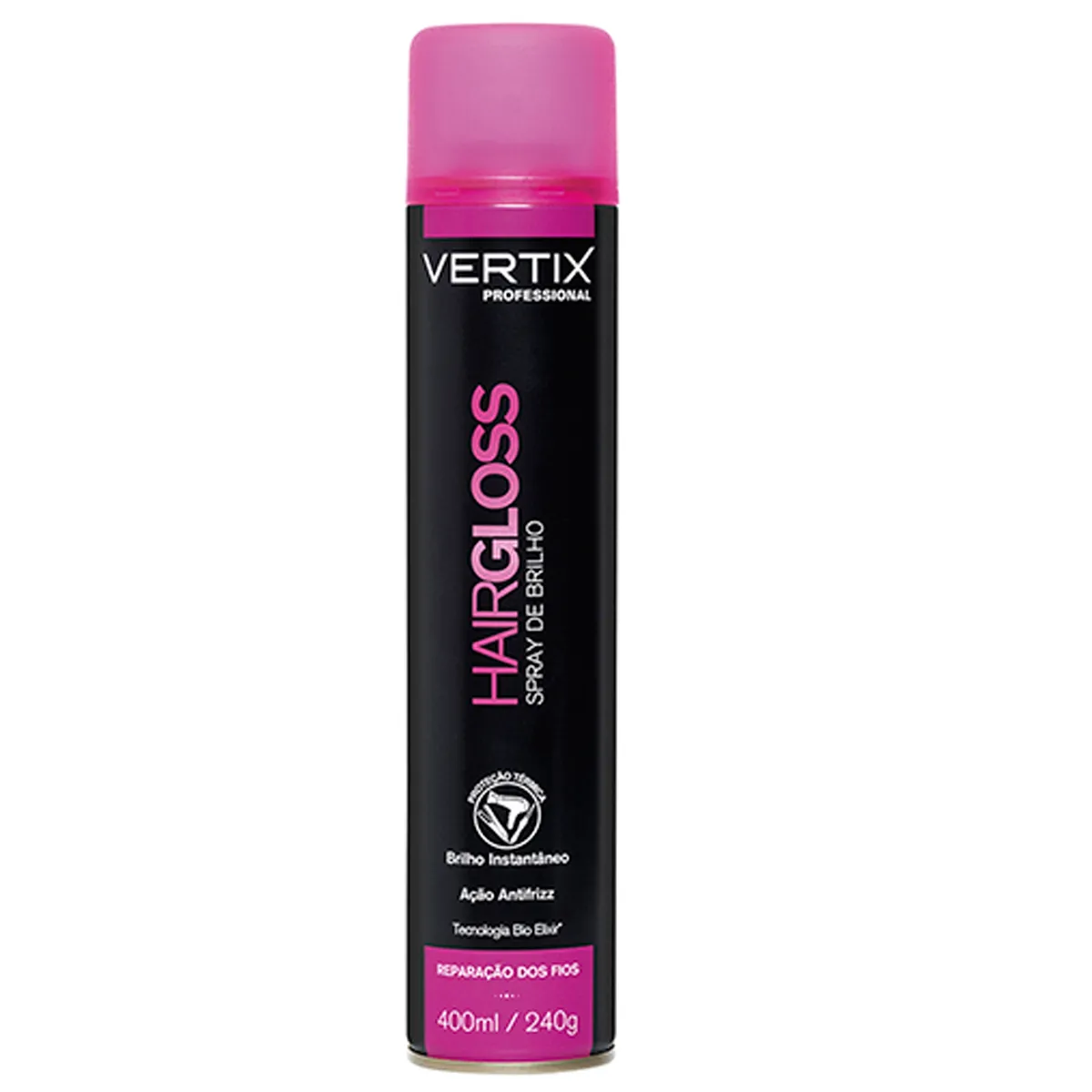Hair Spray de Cabelo Brilho Reparação de Fio Vertix 400ml