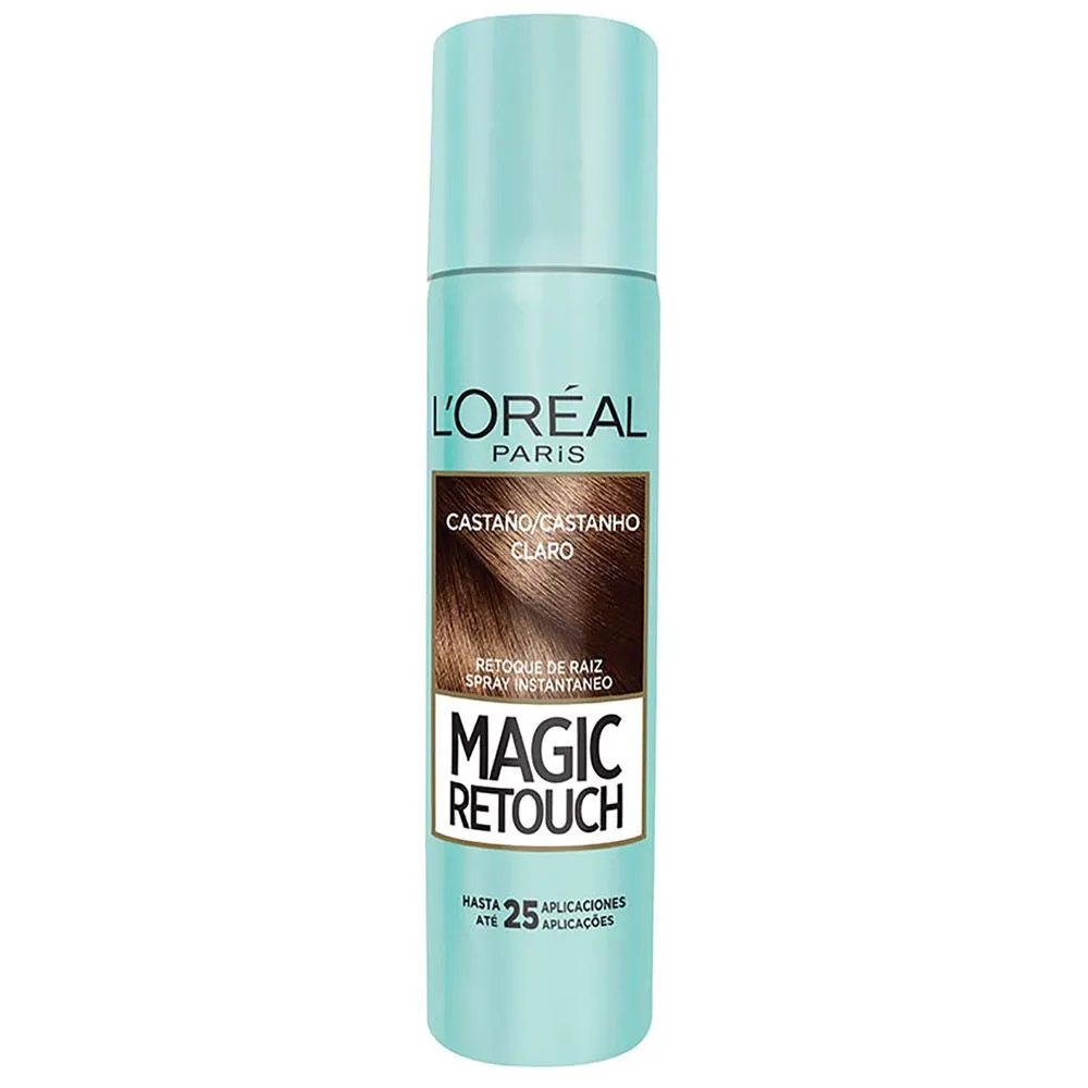 Retoque de Raiz Instantâneo Em Spray Magic Retouch Castanho Claro 75ml L`oréal Paris