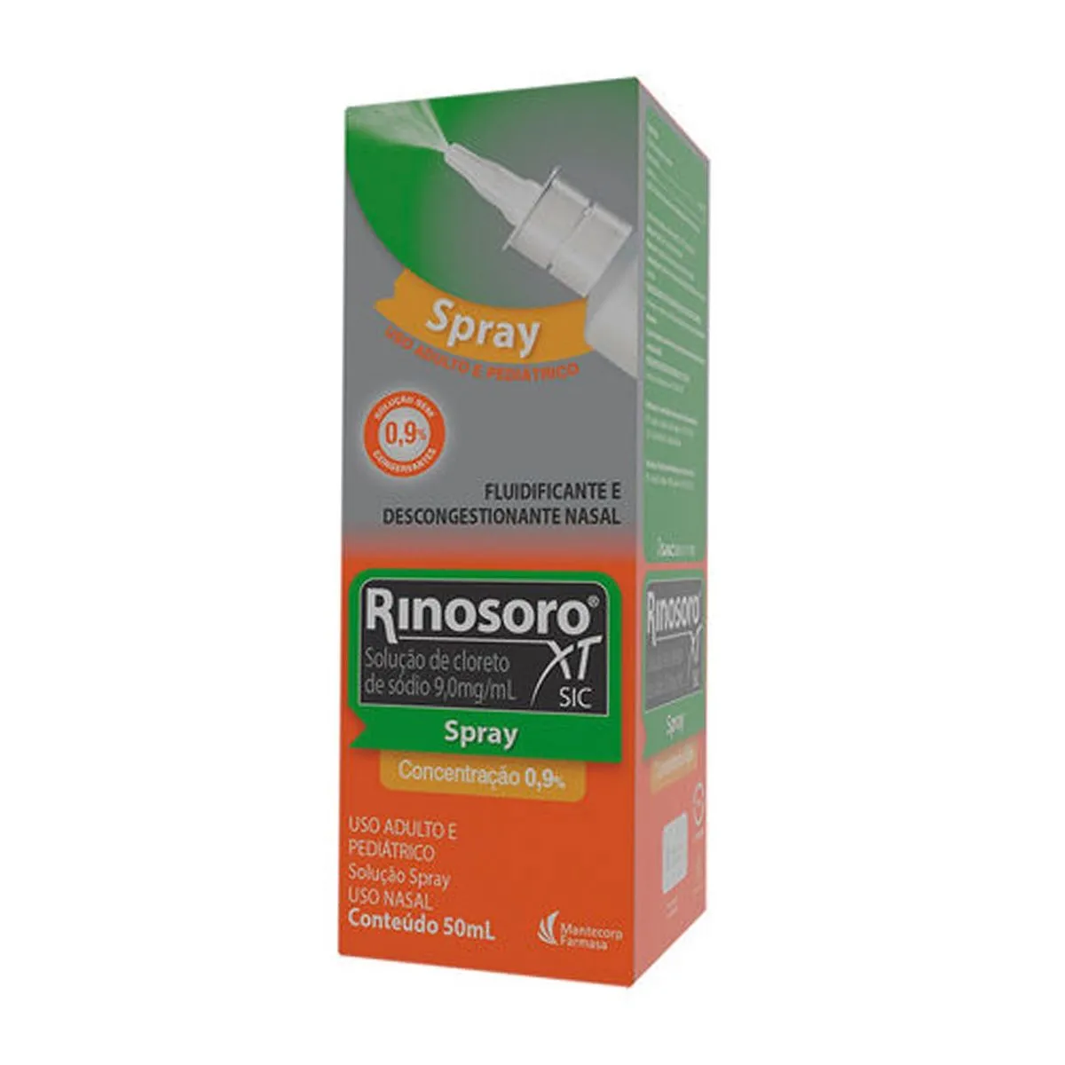 Rinosoro XT Sic 0,9% Spray Nasal Com 50ml Mantecorp Farmasa