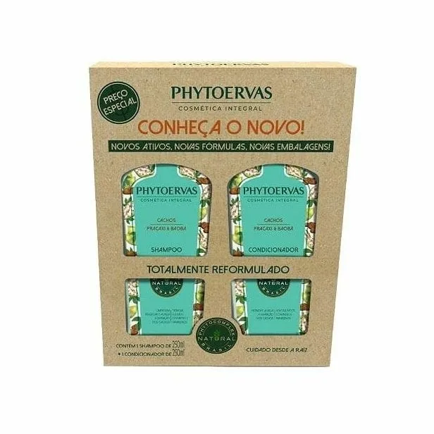 Shampoo 250ml + Condicionador 250ml Phytoervas Cachos