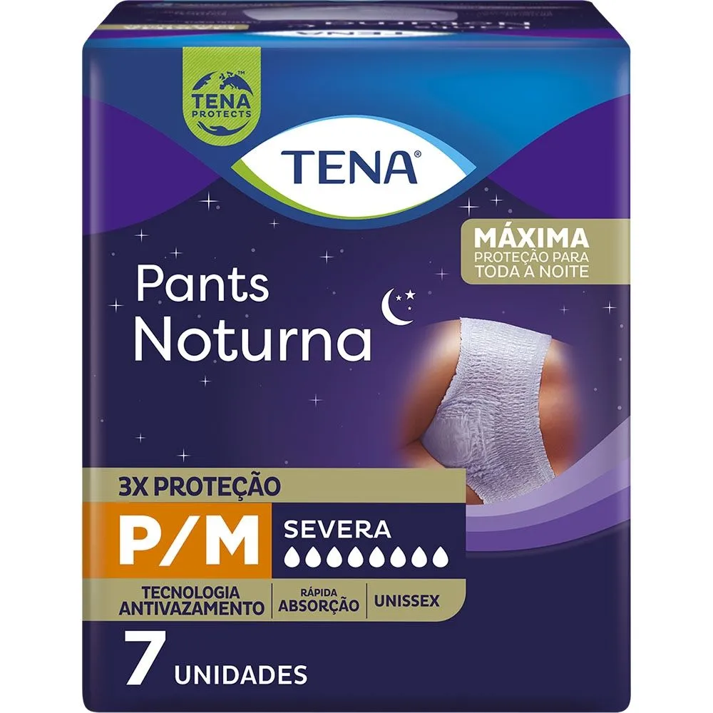 Roupa Íntima Descartável Pants Noturna Tamanho Pequena e Média 7 unidades Tena