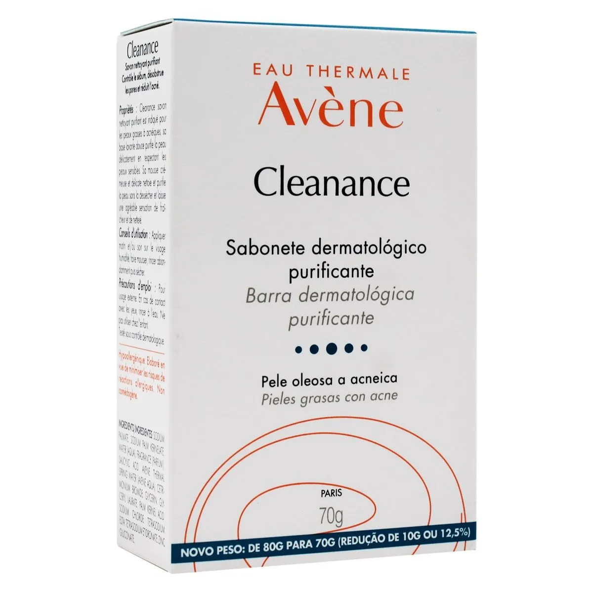 Sabonete Dermatológico Cleanance 70g Eau Thermale Avène
