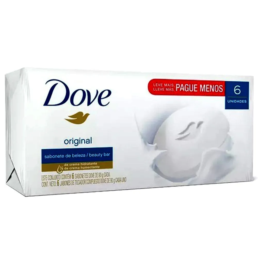Sabonete Dove Original Pack Com 6 Unidades 90G Cada