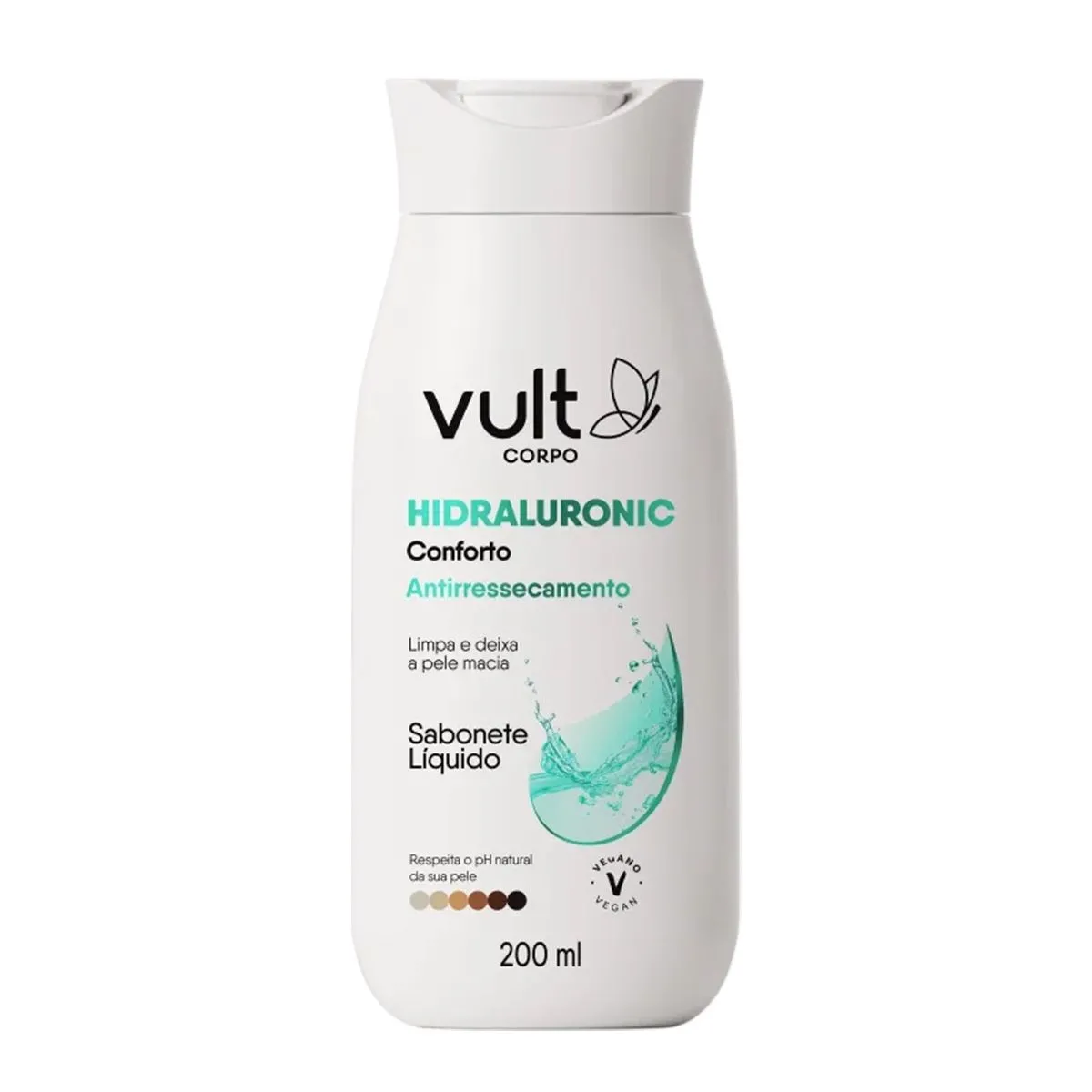 Sabonete Líquido Antiressecamento Hidraluronic Conforto Com 200ml Vult Corpo