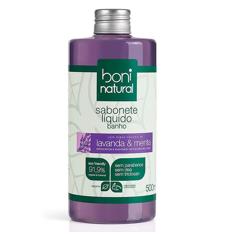 Sabonete Líquido Lavanda e Menta Boni Brasil 500ml