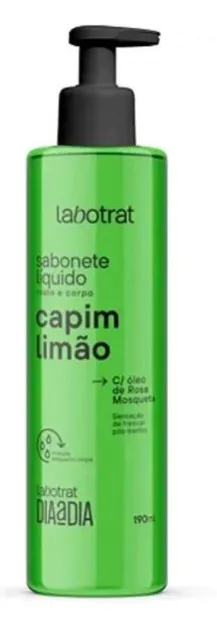 Sabonete Líquido De Capim Limão Rosto Corpo Labotrat 190ml