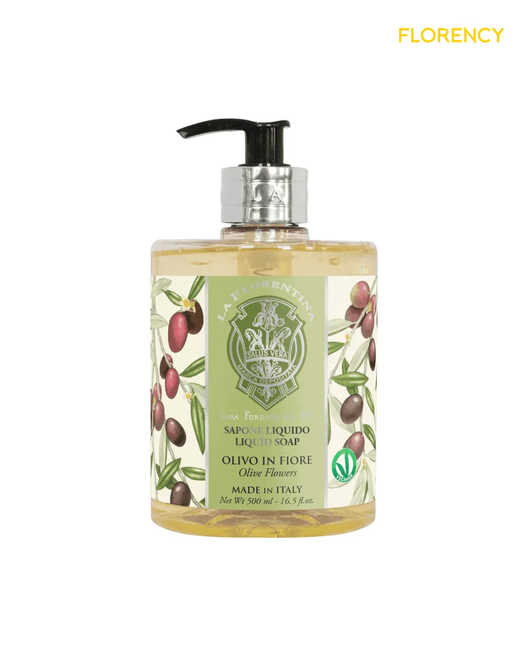 Sabonete Líquido La Florentina para Mãos Olive Flowers 500ml