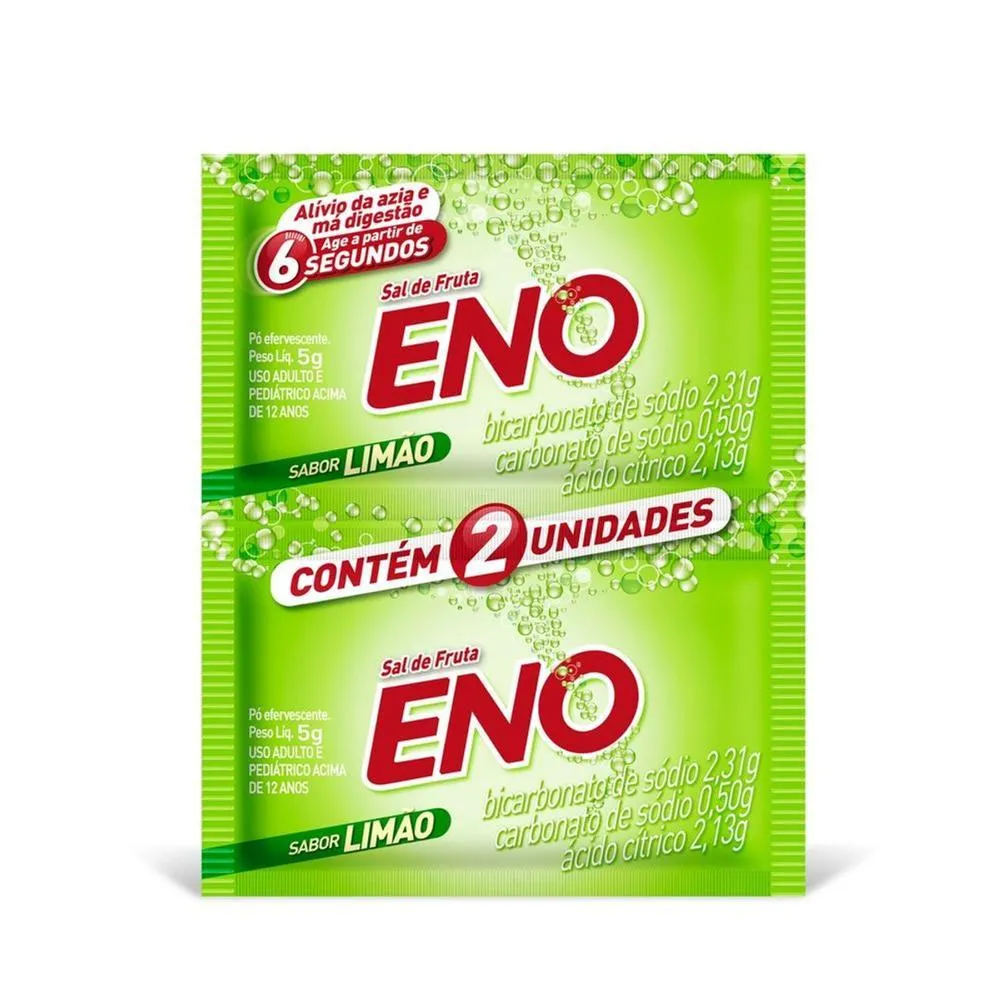 Sal de Frutas Eno Limão 2 Envelopes Avulso 5G