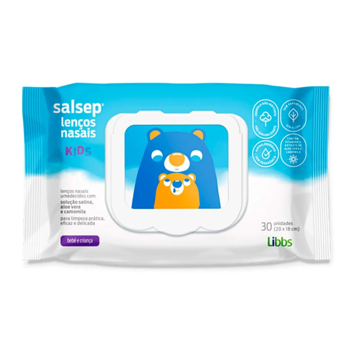 Salsep Lenços Nasais Kids com 30 unidades Libbs