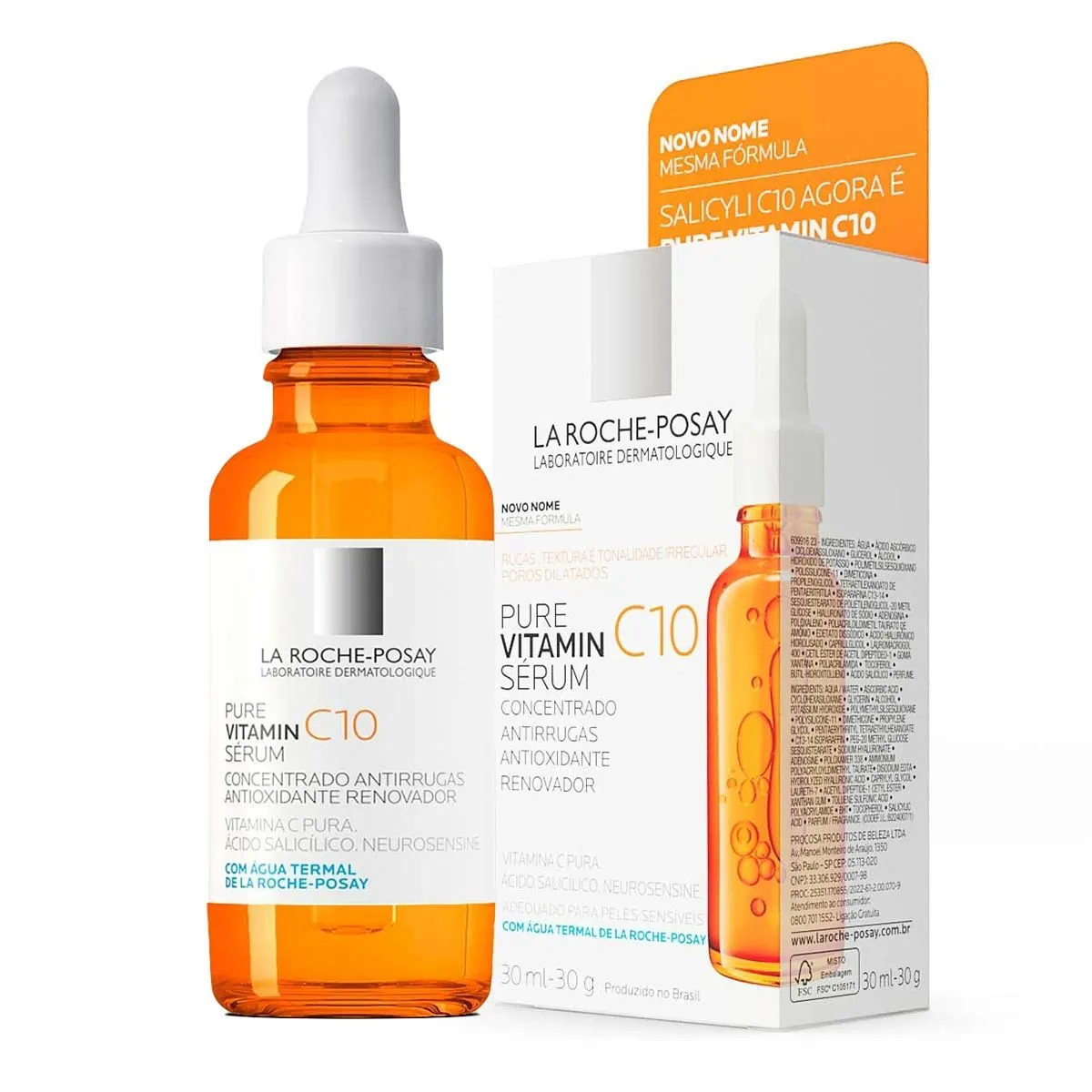 Sérum Anti-Idade Pure Vitamin C10 Com 30Ml La Roche-Posay