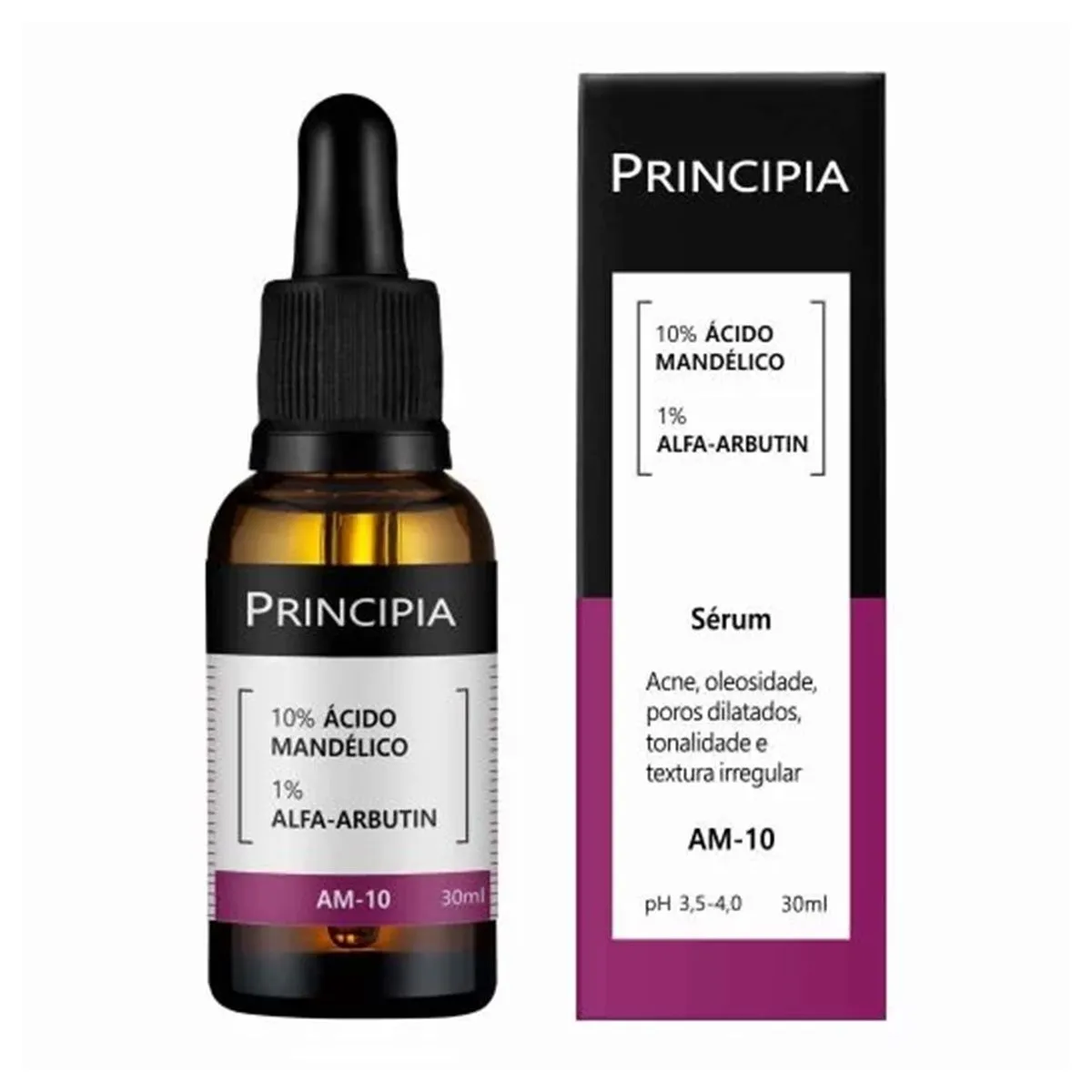 Sérum Renovador 10% Ácido Mandélico e 1% Alfa-arbutin Am-10 Com 30ml Principia