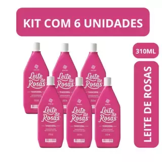 Kit c/6 Unidades de Desodorante Leite De Rosas (Fam) 310ml