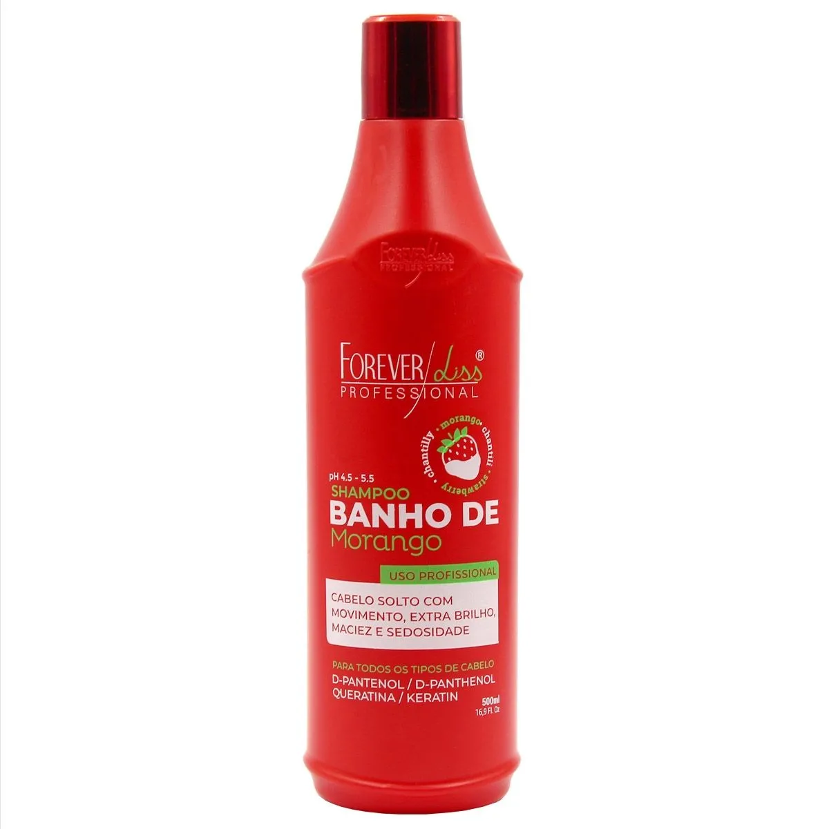 Shampoo Banho de Verniz Morango 500ml Forever Liss