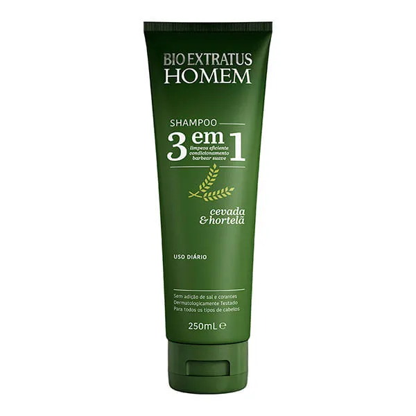Shampoo Bio Extratus 3 em 1 250ml para Homens