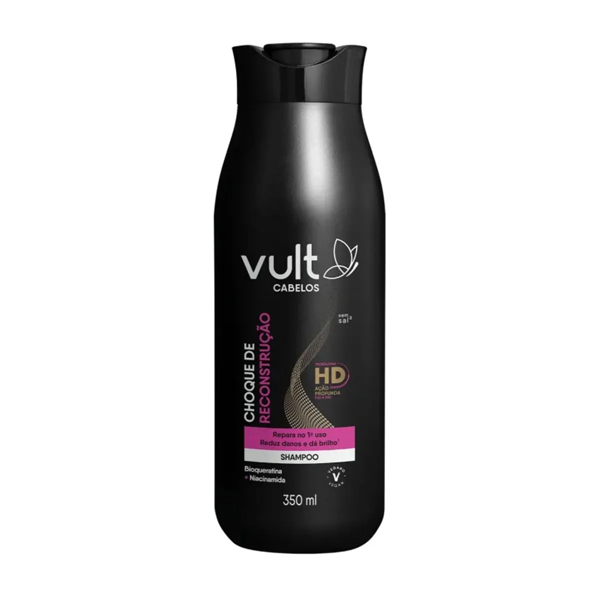 Shampoo Choque de Reconstrução Com 350ml Vult Cabelos