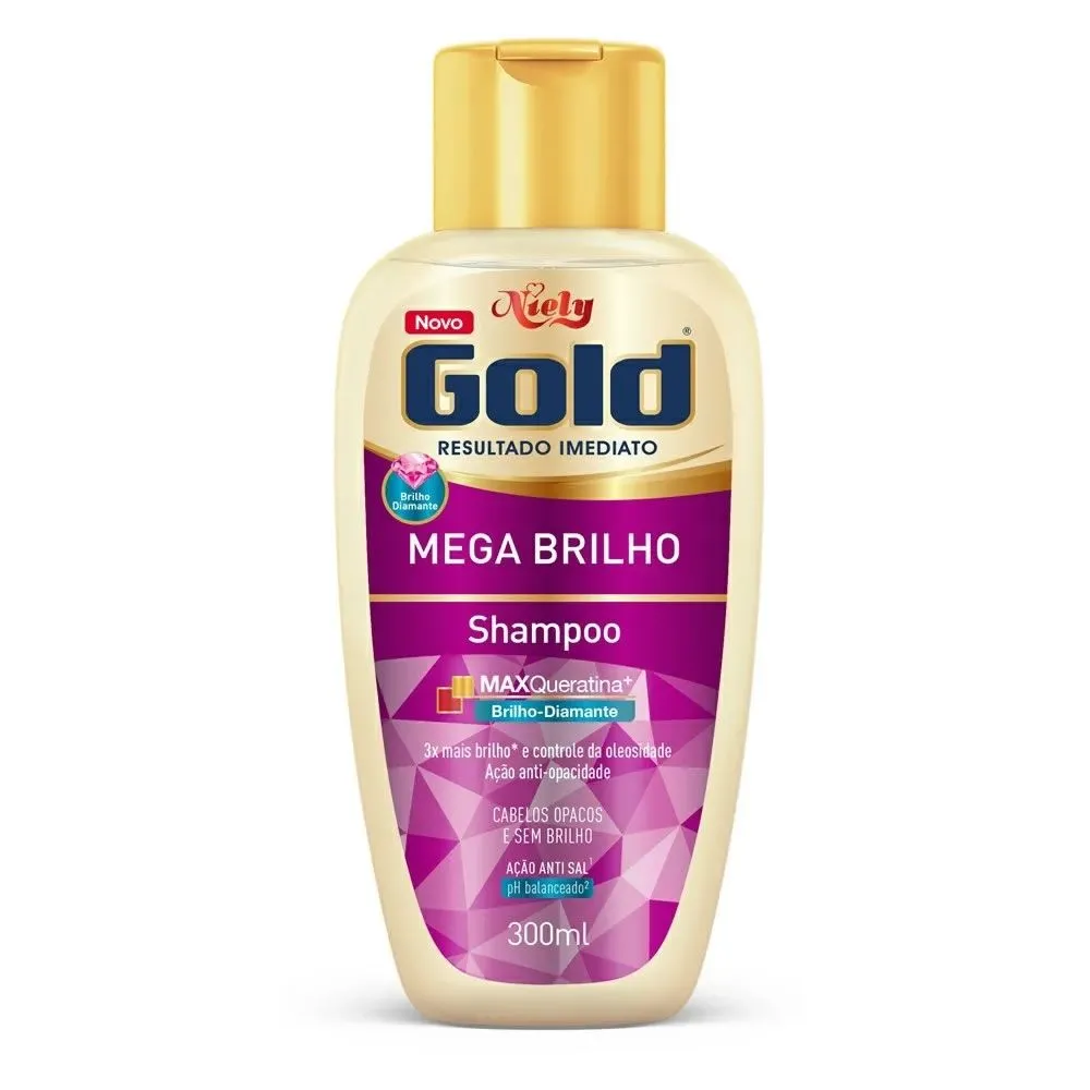 Shampoo Mega Brilho Niely Gold 300ml