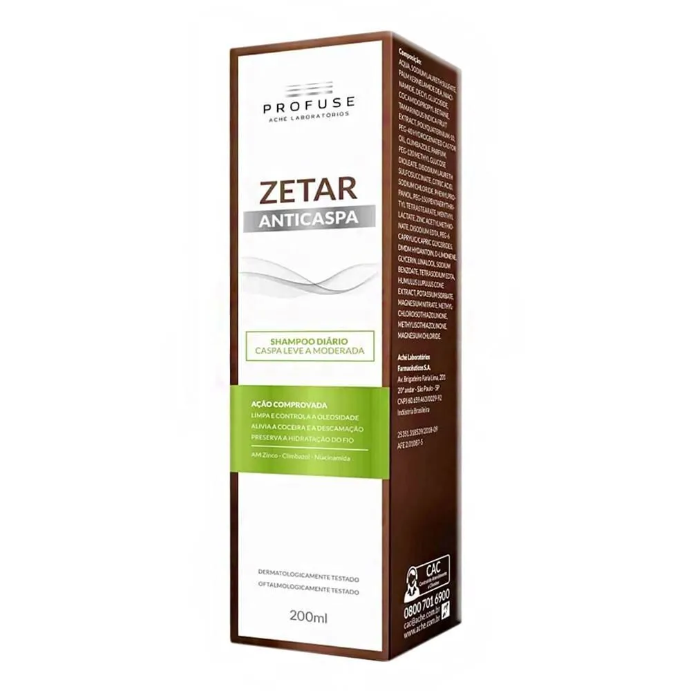 Shampoo Zetar Anticaspa Diário Profuse 200Ml