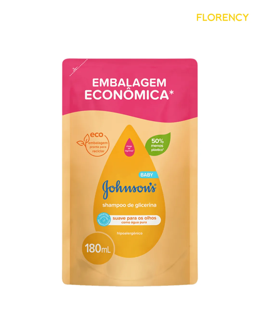 Shampoo Johnson's Baby Glicerina Refil 180ml