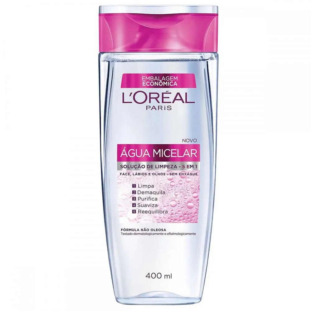 Solução de Limpeza Facial 5 em 1 Água Micelar 400ml L'Oréal Paris